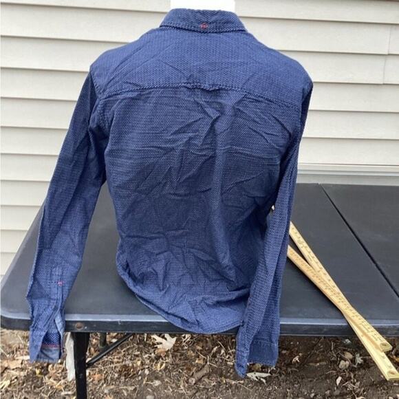 ~ Men's Thread and Cloth Blue Dress Button Up Shirt Cotton Size Medium 0 - Picture 2 of 5